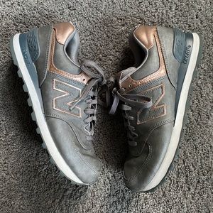 New Balance Rose Gold 574 Sneakers (Women’s)